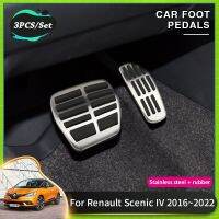 Car Pedal Anti-slip Dirty Pads For Renault Grand Scenic 4 IV 2016~2022 2020 Car Aluminum Alloy Foot Pedal Pad Covers Acessories Wall Stickers Decals