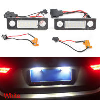 Auto White LED License Plate Light Lamp w Wiring for Skoda Octavia 1Z 2004-2013 &amp; Roomster 2006-2013 2pcs