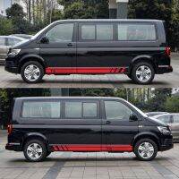 Doordash 2PCS Car Door Stickers For VW TRANSPORTER T5 T6 Side Skirt Stripes Racing Auto Body Graphical Vinyl Decor Essories