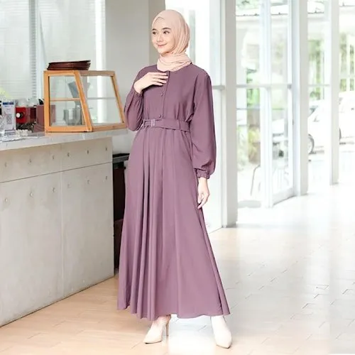 dress ungu lilac