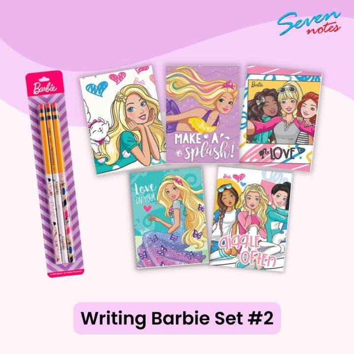 Original Seven Notes Writing Notebooks Barbie Set 2 | Lazada PH