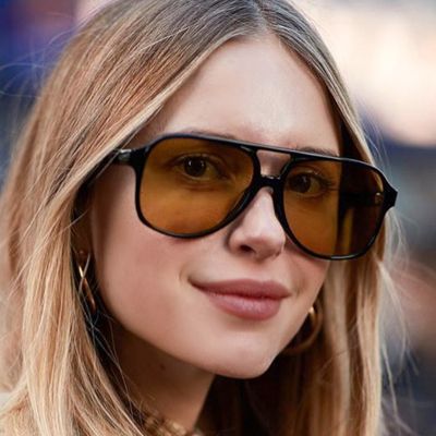 Vintage Oversized Sunglasses Women Brand Designer Fashion Gradient Sun Glasses Black Orange Big Frame Retro Oculos De Sol