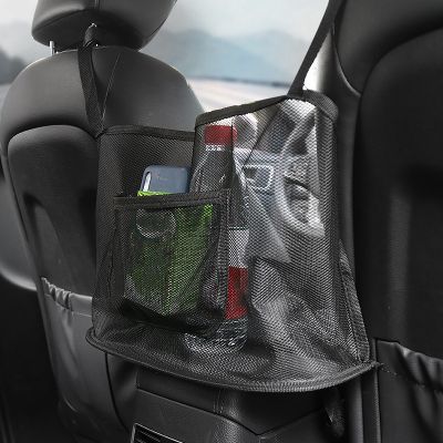 Car Net Pocket Handbag Holder Between Seat,for Car Seat Back Mesh Organizer Driver Storage Netting Pouch,Black