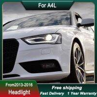 ไฟหน้ารถสำหรับ A4L Audi 2013-2016อัพเกรดเป็นไฟท้าย LED คุณภาพสูงไฟฉายคาดศีรษะไฟฉายคาดศีรษะ DRL แบบดั้งเดิมไฟหน้าประกอบได้