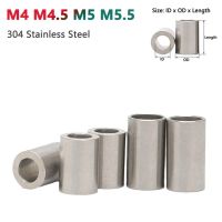 M4 M4.5 M5 M5.5 304 Stainless Steel Bushing Washer Round Hollow Unthreaded Standoff Spacer Gasket Sleeve Length 3 4 4.5 5-20mm Nails Screws  Fasteners