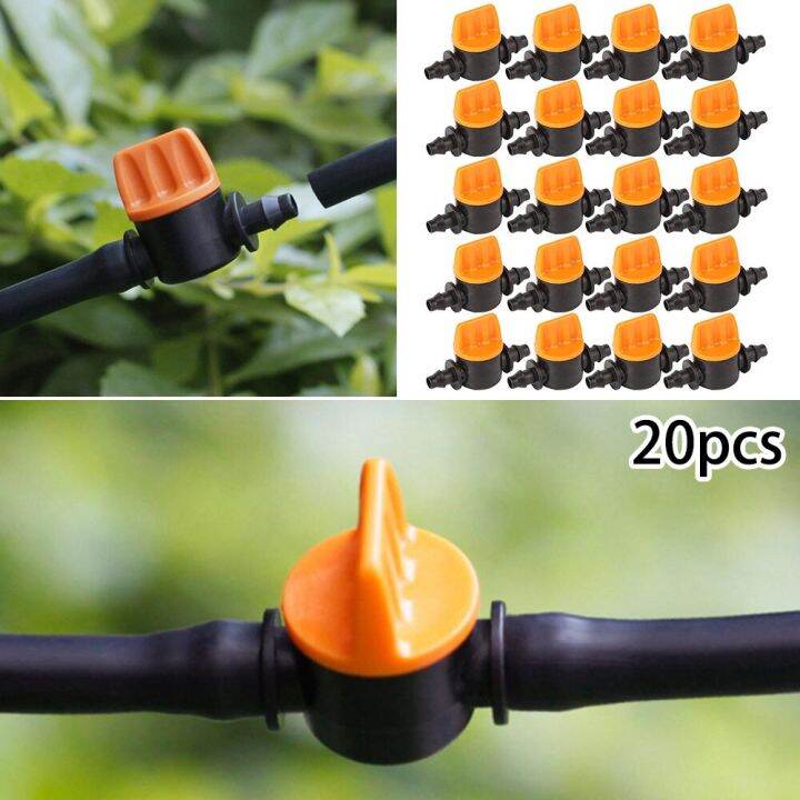 20pcs-hose-mini-valve-garden-tap-garden-drip-irrigation-fittings-pipe-connectors-water-valve-for-4-7mm-water-flow-control-valve-plumbing-valves