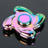 Rainbow metal hand Spinner Fidgets EDC Sensory Cent Decorate finger spinner metal For Autism spinner fidget Anti Stress Toys Fidget Spinners  Cubes