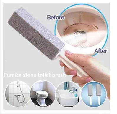 high quality】1PC Pumice Stone Scouring Handle Stick Toilet Bathroom Stain  Remover Cleaner