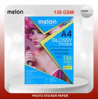 กระดาษโฟโต้ MELON Photo Sticker Glossy A4 130G.(100แผ่น/1แพ็ค)