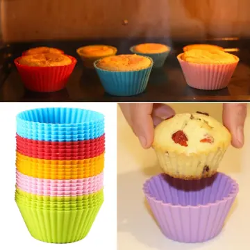  Silicone Baking Cups Cupcake Liners - 24Pcs Reusable Silicone  Molds Including Round, Rectanguar, Square, Flower BPA Free Food Grade  Silicone: Home & Kitchen