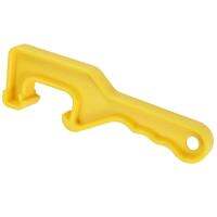 Bucket Lid Wrench-Open/Lift Lids on 5 Gallon Plastic Buckets&amp;Small Pails-Yellow-Durable Plastic Opener Tool