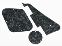 KAISH Black Pearl LP Pickguard &amp; Back Plate Switch Cavity Covers for LP