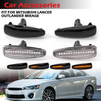 รถด้านหน้าด้านหลังโคมไฟกันชน LED ด้านข้าง Marker Light สีขาวอุปกรณ์เสริมสำหรับ Mitsubishi Lancer Evolution EVO X Outlander Sport