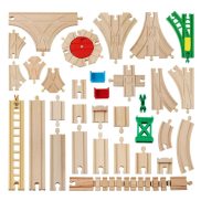 New Wooden Railway Set Parts Beech Wooden Train Tracks Accessories For