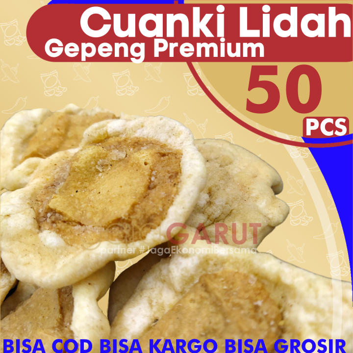 50pcs Lidah Bulat Gepeng Cuanki Premium Topingan Baso Aci Cuanki Seblak