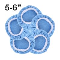 5Pcs Soft Microfiber Auto Car Polisher Pad Polishing Bonnet Buffing Buffer Waxer Car Cleaning Auto Paint Care Polisher Pads