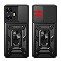 For OPPO Realme C30 C31 C33 C35 Case Armor Shockproof Phone Case For Realme C55 Camera Protection Ring Holder Back Cover