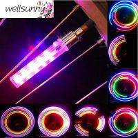 Wellsunny จักรยาน5LED ล้อสวิตช์ไฟลมไฟล้อไฟท้ายจักรยานวาล์วแสงตายบินจักรยานเสือภูเขาวาล์วแสงขายส่ง