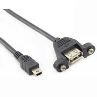 usb female to mini usb male data cable baffle line T type connector adapter