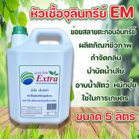 อีเอ็ม 5 ลิตร หัวเชื้อจุลินทรีย์ EM อีเอ็มบำบัดน้ำเสีย อีเอ็มกำจัดกลิ่น ย่อยสลายตะกอนอินทรีย์ อีเอ็มสลายท่อส้วมชักโครก