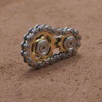 Yooap Sprockets Flywheel Fingertip Gyro Sprockets Chains EDC Metal Toy Gear Chain Gyro Drop Ship Sproket Roadbike Fidget Spinner