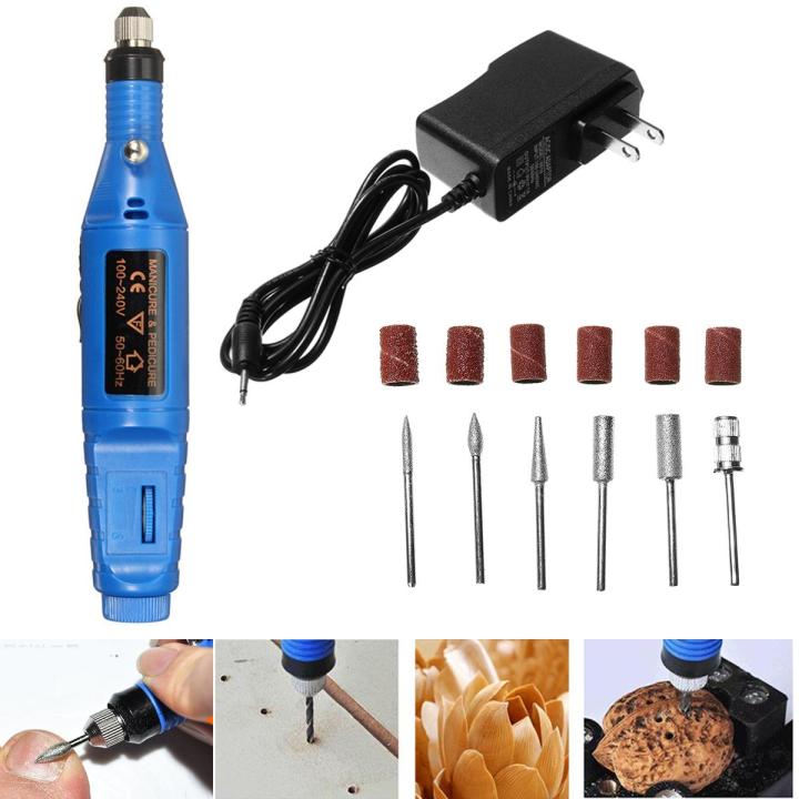 Electric Mini Grinder Polishing Tool Carving Machine Set for Metal Wood  Glass