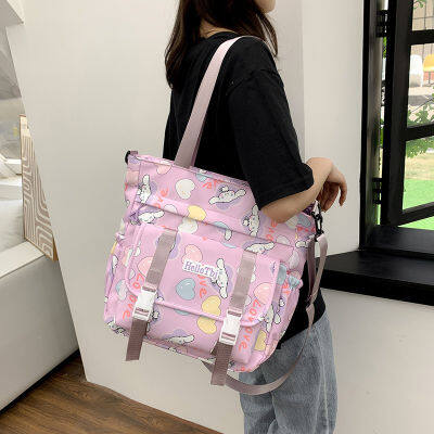 Sanrio Cinnamoroll Cartoon Cute Tote Bag Shoulder Bag Student Crossbody Bag Fashionable Large Capacity Personalized