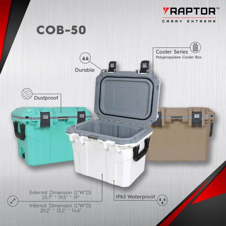 Outdoor Cooler Raptor Cooler Series COB50 Camping Ice and Water
