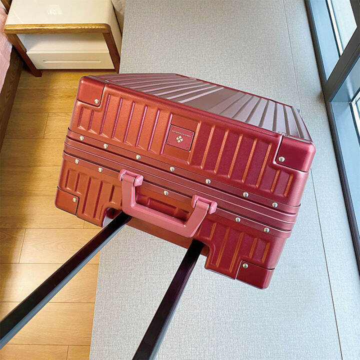 Max marries luggage case universal wheel highgrade red suitcase dowry