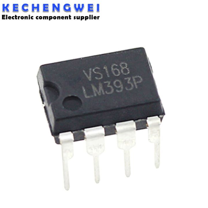 ชิปเซ็ต IC แบบใหม่ดั้งเดิม LM393N แบบจุ่มจุ่ม393 LM393 DIP8 LM393P 10ชิ้น