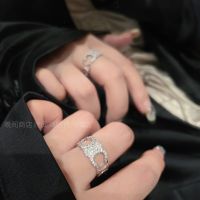 Correct Version accessories diamond CEL logo k silver open ring women