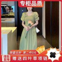 № green chiffon dress children fairy outfit 2023 the new chic jing temperament gentle