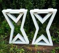 ขาเก้าอี้เหล็ก สูง 40cm ขาม้านั่ง ขาโต๊ะกลาง สีขาวด้าน 1ชุด(2ตัว) white teak ดาว Star Model แข็งแรง กันสนิม ม้านั่งยาว โต๊ะกลาง โต๊ะหน้าทีวี โต๊ะกาแฟ