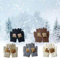 Childrens Gift Knitted Cold Protection Thumb Gloves Winter Warm Soft Kids Gloves Knitted Thermal Gloves