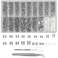 1000pcs micro screw repair kit, glasses screws with screwdriver tweezers for glasses watches.