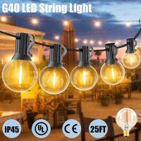 ZZOOI 25FT LED G40 Ball String Lights E12 110V 220V Waterproof Outdoor Garden Garland String Lights Terrace Pub Christmas Party Decora