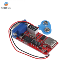 pcbfun เครื่องกำเนิดสัญญาณ VGA DC 9V ของแท้เครื่องทดสอบแอลซีดี15สัญญาณที่แตกต่างกันเอาท์พุท USB โมดูลแหล่งจ่ายไฟแบบคู่แบตเตอรี่