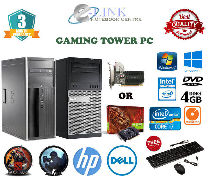 ( HP OR PART I7 3rd GEN GAMING TOWER WINDOW 10 READY ) GAMING TOWER I7 3rd GEN , 8GB DDR3 RAM