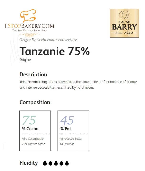 cacao-barry-dark-tanzanie-75-1-kg-pistal-ดาร์กช็อคโกแลต-ขนาด-1-กิโลกรัม