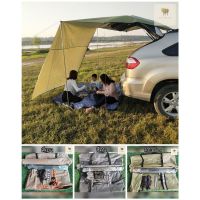 TEN ฟลายชีท car side Awning ฟลายชีทติดรถ  vehicular canopy tarp ทาร์ป flysheet สินค้าพร้อมส่ง ​ ฟรายชีท ผ้าใบ ฟายชีท