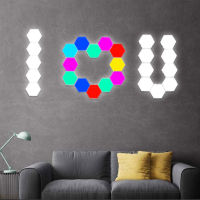 Touch RGB Led Wall Light Interior Quantum Hexagon Lamp Scandinavian Style Moden Home Room Decor Fixture Bedside Sconce Lighting