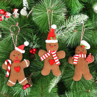 3ชิ้น/เซ็ต Christmas Gingerbread Man ตุ๊กตาจี้ Xmas Tree แขวนเครื่องประดับตกแต่งคริสต์มาสสำหรับ Home ใหม่ปีของขวัญเด็ก