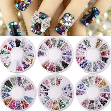 New 5Colors Nail Art Decorations Mixed Colorful Rhinestones For Nails Diy  Design Manicure Diamonds 3D Crystal Stones For Women