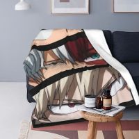 MHA Deku Todoroki And Bakugo Eye Blanket Warm Fleece Flannel Anime My Hero Academia Throw Blankets for Bedroom Couch Car Autumn