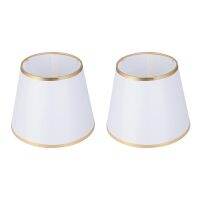 2X Drum Lamp Shade Dustproof Barrel Shape Cloth Lampshade Table Floor Chandelier Light Replacement for Home Office White