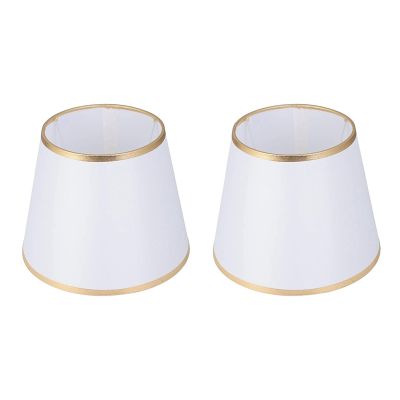 2X Drum Lamp Shade Dustproof Barrel Shape Cloth Lampshade Table Floor Replacement for Home Office White