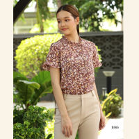 VERONIQA Blouse AM-B866 by AMILA โคโม่ปริ้นท์ แขนสั้น IGPU22-2