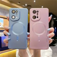 เคสชาร์จไร้สายแม่เหล็กสำหรับออปโป้ไฟนด์ X5 Pro X5Pro ฝาครอบซิลิโคน TPU เนื้อนิ่มสีด้าน