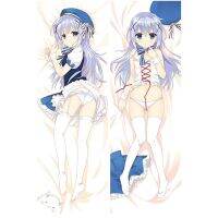 อะนิเมะ Go Chuumon Wa Usagi Desuka?เคสหมอนปาร์ตี้ลายผิว3D ลูกพีชสองด้านปลอกหมอนร่างกายกอด