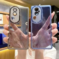 เคสสำหรับ OPPO Reno 10 Pro Plus 5G 2023เคสนิ่มใส่โทรศัพท์แผ่นคลุมสี่เหลี่ยมใสสำหรับ Reno10 Reno10Pro 10Pro 10ProPlus Reno10Pro + แฟชั่นคู่เคสใสซิลิโคน